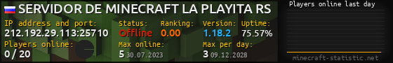 Userbar 560x90 with online players chart for server 212.192.29.113:25710