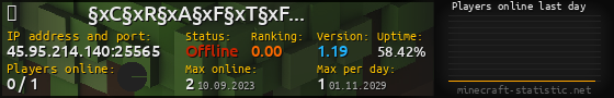 Userbar 560x90 with online players chart for server 45.95.214.140:25565