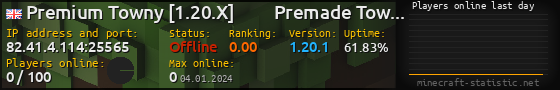 Userbar 560x90 with online players chart for server 82.41.4.114:25565