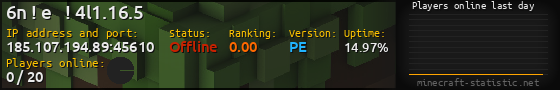 Userbar 560x90 with online players chart for server 185.107.194.89:45610
