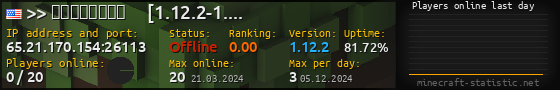 Userbar 560x90 with online players chart for server 65.21.170.154:26113