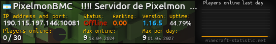 Userbar 560x90 with online players chart for server 190.115.197.146:10081