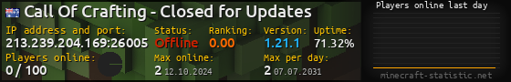 Userbar 560x90 with online players chart for server 213.239.204.169:26005