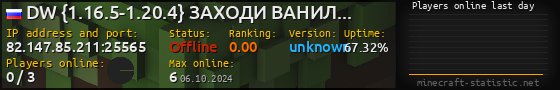 Userbar 560x90 with online players chart for server 82.147.85.211:25565