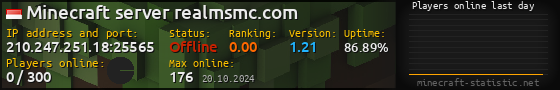 Userbar 560x90 with online players chart for server 210.247.251.18:25565