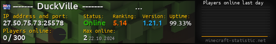 Userbar 560x90 with online players chart for server 27.50.75.73:25578