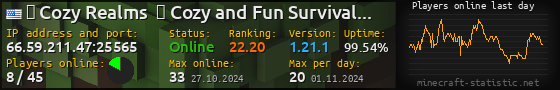 Userbar 560x90 with online players chart for server 66.59.211.47:25565