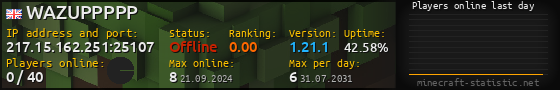 Userbar 560x90 with online players chart for server 217.15.162.251:25107