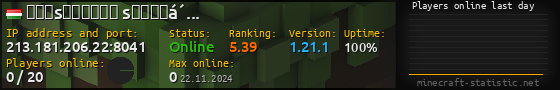 Userbar 560x90 with online players chart for server 213.181.206.22:8041