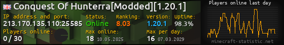 Userbar 560x90 with online players chart for server 213.170.135.110:25585