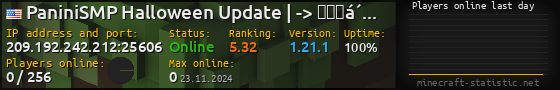 Userbar 560x90 with online players chart for server 209.192.242.212:25606