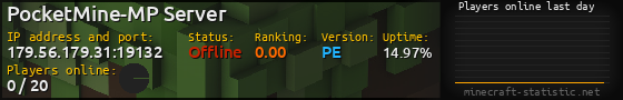 Userbar 560x90 with online players chart for server 179.56.179.31:19132