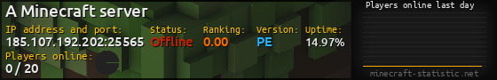 Userbar 560x90 with online players chart for server 185.107.192.202:25565