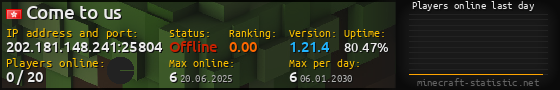 Userbar 560x90 with online players chart for server 202.181.148.241:25804