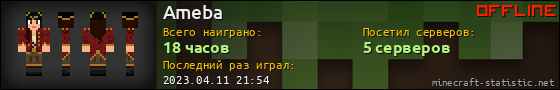 Юзербар 560x90 для Ameba