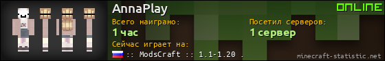 Юзербар 560x90 для AnnaPlay