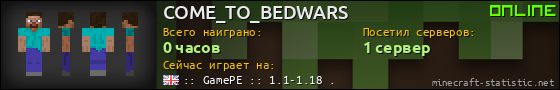 Юзербар 560x90 для COME_TO_BEDWARS