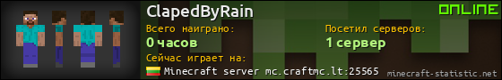 Юзербар 560x90 для ClapedByRain