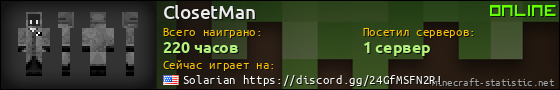 Юзербар 560x90 для ClosetMan