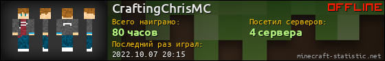 Юзербар 560x90 для CraftingChrisMC