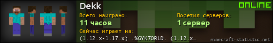 Юзербар 560x90 для Dekk