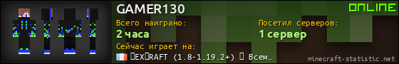 Юзербар 560x90 для GAMER130