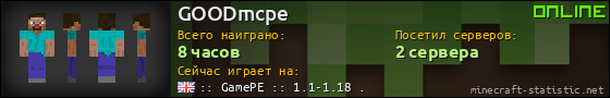 Юзербар 560x90 для GOODmcpe