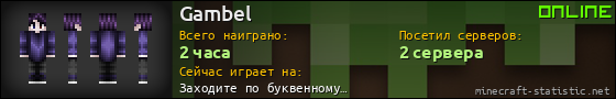 Юзербар 560x90 для Gambel