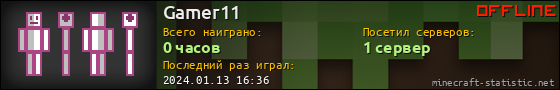 Юзербар 560x90 для Gamer11