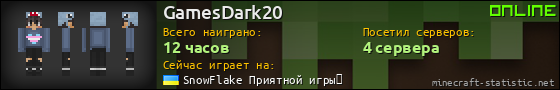 Юзербар 560x90 для GamesDark20