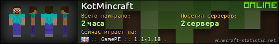 Юзербар 560x90 для KotMincraft