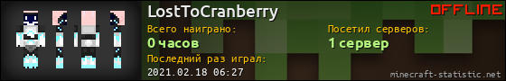 Юзербар 560x90 для LostToCranberry