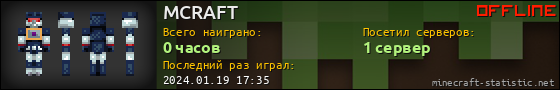 Юзербар 560x90 для MCRAFT