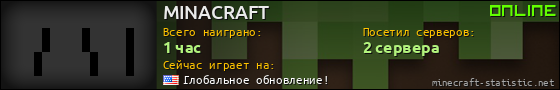Юзербар 560x90 для MINACRAFT