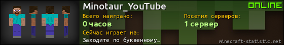 Юзербар 560x90 для Minotaur_YouTube