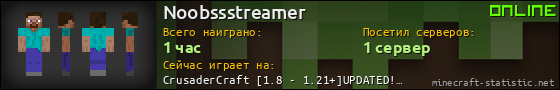 Юзербар 560x90 для Noobssstreamer