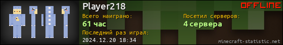 Юзербар 560x90 для Player218