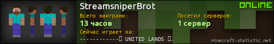 Юзербар 560x90 для StreamsniperBrot