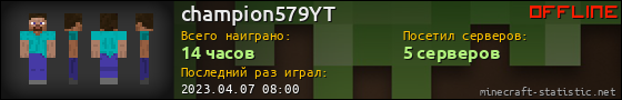 Юзербар 560x90 для champion579YT