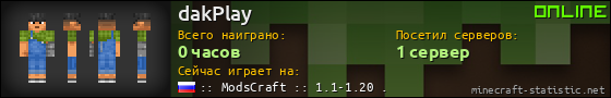 Юзербар 560x90 для dakPlay
