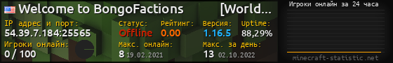 Юзербар 560x90 с графиком игроков онлайн для сервера 54.39.7.184:25565