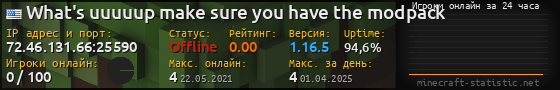 Юзербар 560x90 с графиком игроков онлайн для сервера 72.46.131.66:25590