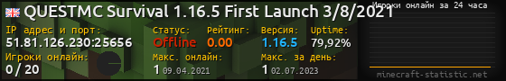 Юзербар 560x90 с графиком игроков онлайн для сервера 51.81.126.230:25656