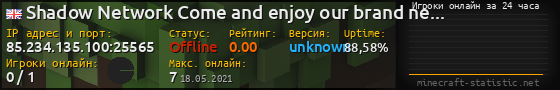 Юзербар 560x90 с графиком игроков онлайн для сервера 85.234.135.100:25565