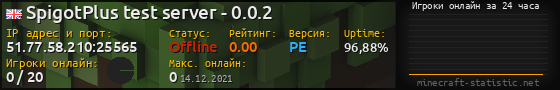 Юзербар 560x90 с графиком игроков онлайн для сервера 51.77.58.210:25565