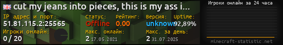 Юзербар 560x90 с графиком игроков онлайн для сервера 51.81.115.2:25565