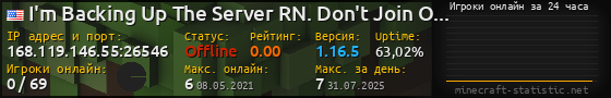 Юзербар 560x90 с графиком игроков онлайн для сервера 168.119.146.55:26546