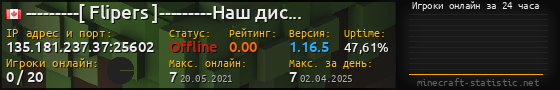 Юзербар 560x90 с графиком игроков онлайн для сервера 135.181.237.37:25602