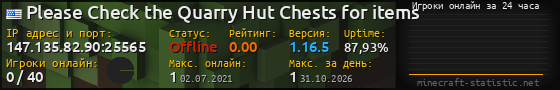 Юзербар 560x90 с графиком игроков онлайн для сервера 147.135.82.90:25565