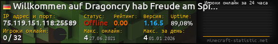 Юзербар 560x90 с графиком игроков онлайн для сервера 75.119.151.118:25589